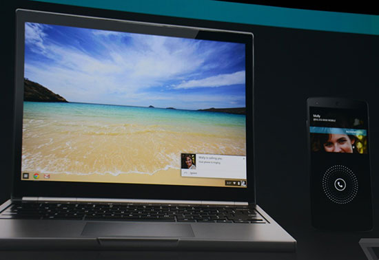 来电话了，Chromebook弹通知